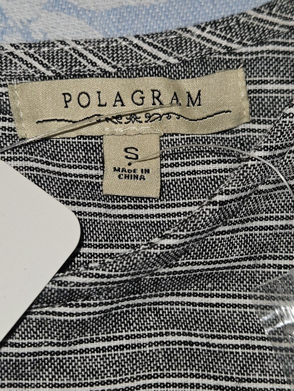 Polagram Grey & White Embroidered dress New With Tags Size Small Cotton - Picture 5 of 7